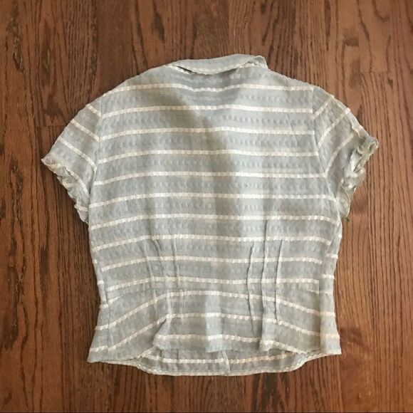 Vintage 80s Barry Bricken Silk fitted ribbon Top - Picture 4 of 5